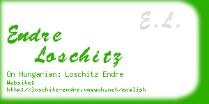 endre loschitz business card